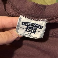 Vintage 90s Lee Sport Baltimore fleece crewneck plum sun faded M/21