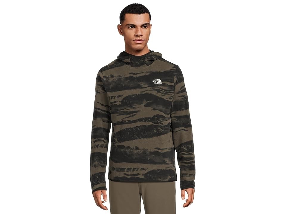 The North Face Glacier Fleece Pullover Hoodie-Print, Sustainable Microfleece,