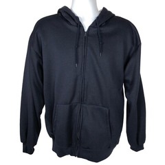 Open Trails Hooded Sweatshirt Jacket Men Size M Navy Blue Front Pockets Lined