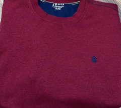 Izod Mens Pullover Casual Long Sleeve Sweatshirt Style Deep Red Shirt LOGO Sz XL