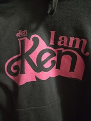 Men’s Barbie The Movie Hoodie “I Am Ken” Mattel Creations Sweatshirt Black Med