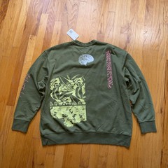 NEW Levi’s Sweatshirt XL Olive Green Graphic Print Crewneck Floral Street NWT