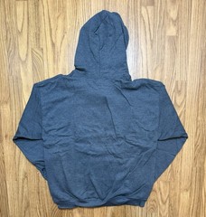 Thrasher Flame Hoodie Grey Blue Pullover Fleece Sweatshirt Size Large