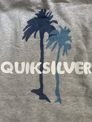 Quiksilver hoodie Grey Gray Palm Trees Men’s Medium NWT Quicksilver
