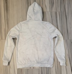 M Men’s White Camo Hoodie Synthetic Poly/Cotton 21×25 NOS