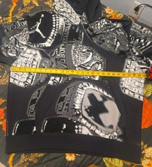 Air Jordan MVP 6 Rings Print AOP Pullover Hoodie NWT Mens Size XL HF9307-045 Blk