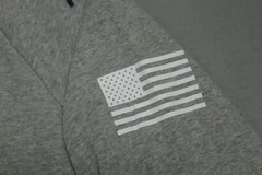 Under Armour Hoodie Mens Medium Gray Graphic Freedom Rival Fleece Lined Pockets