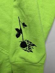 Broken Promises Easy Come Easy Go Hoodie Mens L Neon Green Graphic Streetwear
