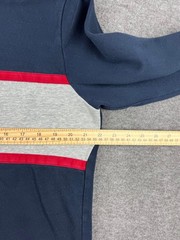 Nautica Men’s Navy Blue Sweatshirt with White Red Stripe Size Medium