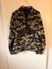 Carhartt Jacket Mens XL Camo Sherpa Fleece Pullover Relaxed Fit OJ4991-M