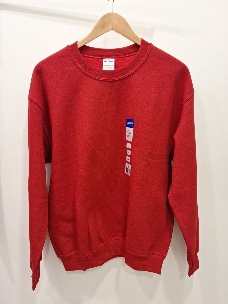 Gildan Heavy Blend Medium Sweatshirt Antique Cherry Red Crewneck Long Sleeve