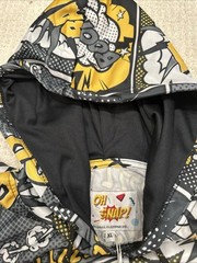 Drill Clothing Oh SNAP! Unisex Hoodie X-Large Yellow Black Comic Skater POP