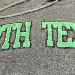 North Texas Hoodie Mens Medium Gray JanSport Fleece Pullover College Embroidered
