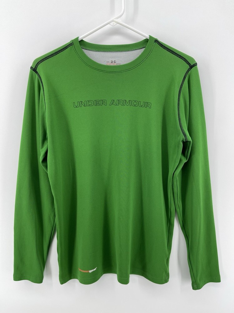 Under Armour All Season Gear Fitted Pullover Sweatshirt Mens Size Medium Green