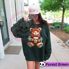 Teddy Bear Coquette Christmas Sweatshirt Holiday Winter Cozy Apparel
