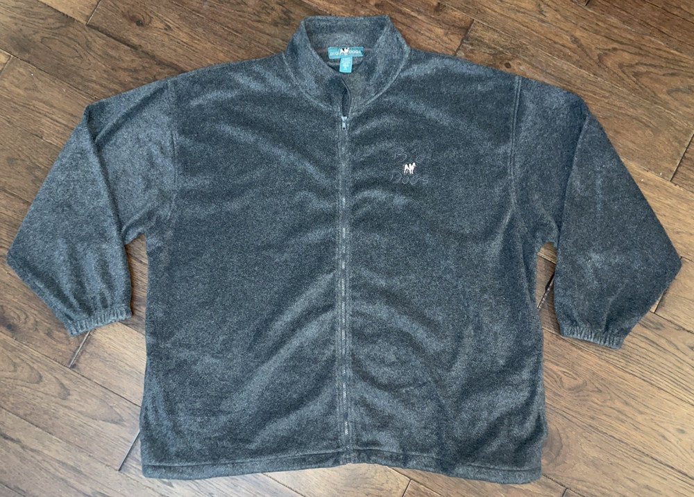 Big Dogs Sweatshirt Mens 4X Gray Fleece Polar Dogs Full Zip