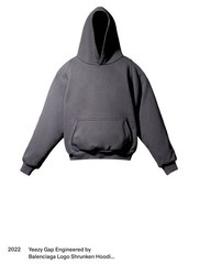 Yeezy Gap Balenciaga Shrunken Hoodie – Dark Gray Large Brand New in bag