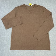 NWT Cuddl Duds Men’s XXL Brown Long Sleeve Crew Neck Pullover Tee
