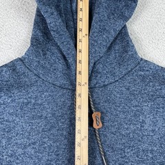 Quiksilver Keller Hood Hoodie Mens Large Blue Marl Fleece Pullover Sweatshirt