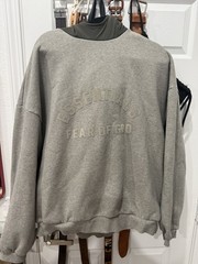 Fear of God Essentials Nylon Fleece Hoodie ‘Dark Heather Oatmeal – XL