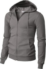 Men’s Zip Up Hoodie Lightweight Long Sleeve Basic Slim Fit Cotton SweatShirt