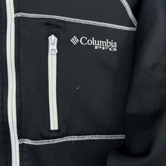 Columbia Hoodie Sweatshirt Mens Large Black Full Zip Lightweight Breathable