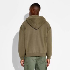 Men Full Zip Hooded Sweatshirt – Original Use Olive Green XXL