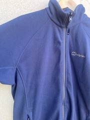 Berghaus Navy Blue Mens Full Zip Fleece Jumper Hiking Walking – Large
