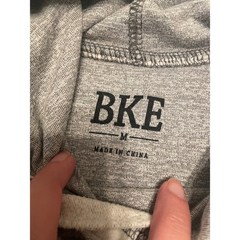 BKE Mens Grey Colorblock Fleece Hoodie Sweatshirt Size M Style SX193R