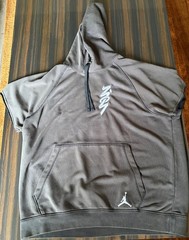 Nike Air Jordan Dri-FIT Short Sleeve Hoodie XL Gray Pullover Jumpman Men’s