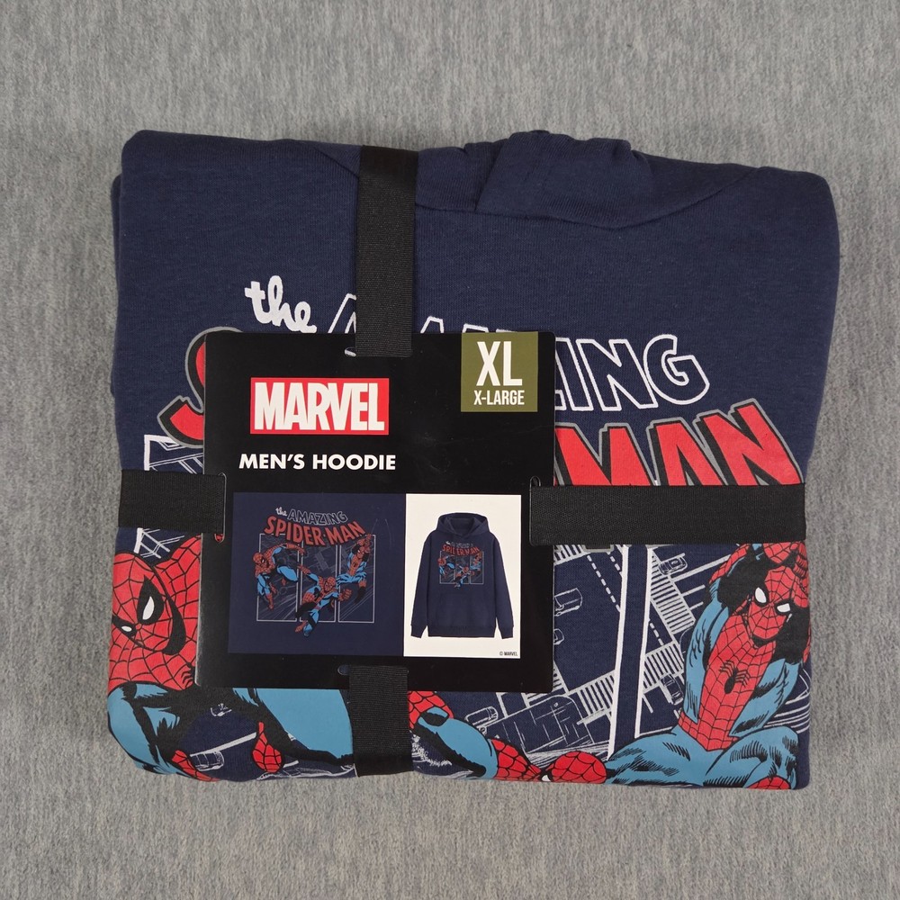 The Amazing Spider-Man Hoodie 2024 Marvel Men’s XL Blue NEW