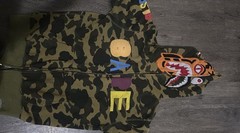 A Bathing Ape BAPE x READYMADE TigerShark Green Camo Full Zip Hoodie