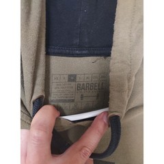 Barbell Hoodie Mens Medium Olive Green Hoodie Gym Workout Sweatshirt Drawstring