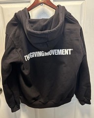 The Giving Movement Sustainable Full Zip Hoodie Men’s Large Black Organic Cotton