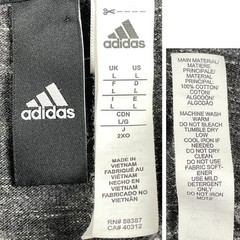 Adidas Men Short Sleeve Hoodie L Gray 100% Cotton Basketball Sweatshirt Pullover