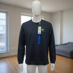 John Deere Men’s Long Sleeve L T-Shirt Embroidered Logo Crew Neck Black NWT