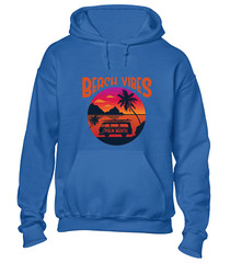 BEACH VIBES HOODY HOODIE SUMMER HOLIDAY CASUAL CLOTHING FASHION GIFT TOP