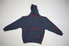24 Tultex 320 Fleece Lined Heather Denim Pullover Hoodie Sweatshirt Blank Mens L