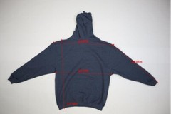 24 Tultex 320 Fleece Lined Heather Denim Pullover Hoodie Sweatshirt Blank Mens L