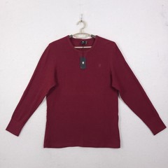 G Star Raw Pullover Crew Shirt Burgundy Large Organic Cotton Sustainable Preppy