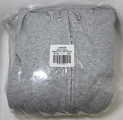 Hanes Ecosmart Men’s Fleece Full Zip Hoodie Light Steel Gray NEW