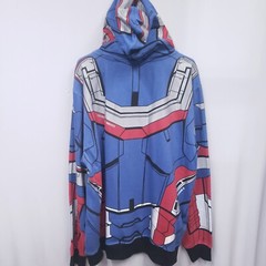 Iron Man 3 Patriot (Marvel Comics) Mens Zip Up Full Face Hoodie Sweatshirt Sz 2X