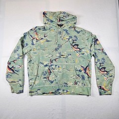Polo Ralph Lauren Marlin Fishing Tropical Print Hoodie Green Mens XL Sweatshirt