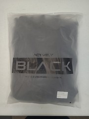 New Actively Black Solid Black Crew Neck Logo Sweatshirt Men’s US Size XXL
