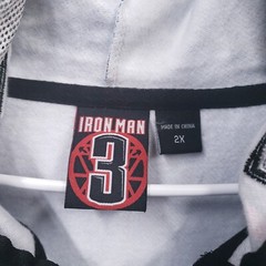 Iron Man 3 Patriot (Marvel Comics) Mens Zip Up Full Face Hoodie Sweatshirt Sz 2X
