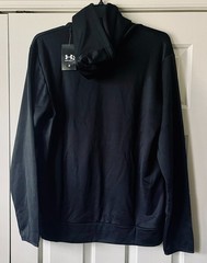 Under Armour UA Mens Size XL Hoodie Sweatshirt Logo Pullover NWT Loose Fit Black