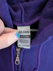 slashers unisex size 5XL full zip purple hooded sweatshirt teefury *used*
