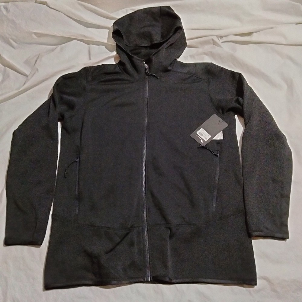 90 Degree By Reflex Men’s Full Zip Front Fleece Hoodie Black Size L Zip Pockets