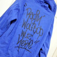 Kid Cudi Hoodie Mens Large Blue A Kid Named Cudi Music Rap Hip Hop Grafiti