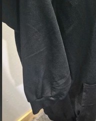 5XL Black Waffle Knit Zip Hoodie Jacket Oversized Unisex Hooded Sweatshirt NWOT